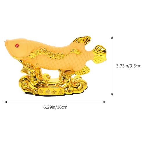 Statue poisson en résine compacte ornement de qualité solide - 8