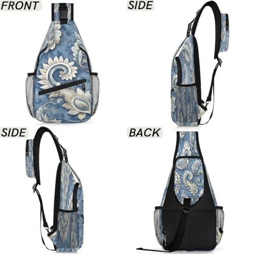 Bolso bandolera unisex tejido poliéster 7.9x3.5x14.2 in miniatura 6