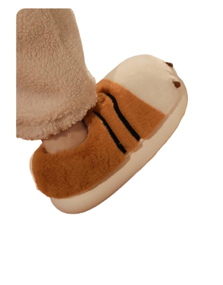 Zonto Pantofole Slifori di Cotone Bagna Femminile con Casa Calsa Scarpa di Cotone Peloso da Casa Coppia Inverno Indossano Pantofole