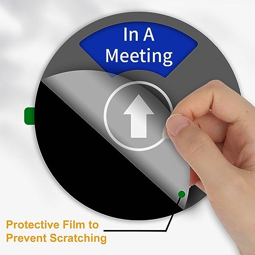 Image of Office Door Sign, Do Not Disturb /Out of Office /In a Meeting /Please Knock, Rotating Door Privacy Sign-6 Inch, Black
