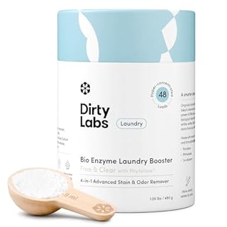Dirty Labs | Scent Free | Bio Enzyme Laundry Booster | 48 Loads (1 lb) | Hyper Concentrated | High Efficiency & Standard Machine Washer | Nontoxic, Biodegradable | Stain & Odor Removal Enzyme Booster