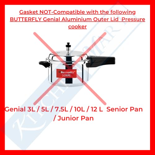 Kitchen Mart Gasket compatible with Butterfly Outer Lid Pressure cooker