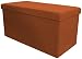Tata Home Pouf Contenitore Mich Scatola Sgabello Poggiapiedi Pieghevole Salvaspazio in Poliestere Misura cm 76x38x38 Colore Arancio