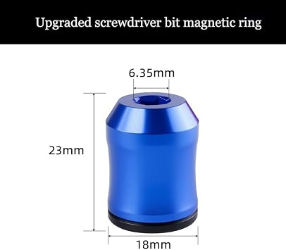 Strong Magnetic Screw Ring, Screwdriver Head Magnetic Ring, Removable Household Tool with Anti-Slip Design, Screwdriver Drill Bit Holder, for Drill Tools & Power Bits,B