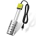 1500W Immersion Heater, Gesail UL-Listed Bucket Water Heater with Heating Element, Submersible Heater with Thermostat and Auto Shutoff Protection, Perfect for Home Travel and Winter Job - Silver