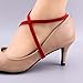 Anti Loose Shoelace for Holding Loose High Heels, Women's Detachable High Heel Straps, Red