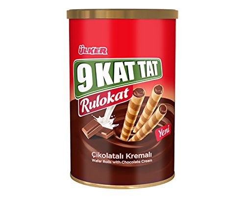 Ulker9 Kat Tat Rulokat Wafer Rolls W/ Chocolate Cream 8.1 oz ( 230 Gr ) 3 Pack