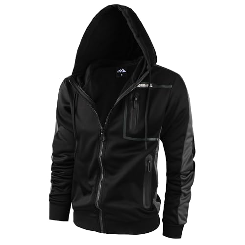 Image of OHSNMAKSL Hoodies for Men sherpa Warm Fleece Hoodie Jacket Sweatshirt Full Zip Sport Workout Coats