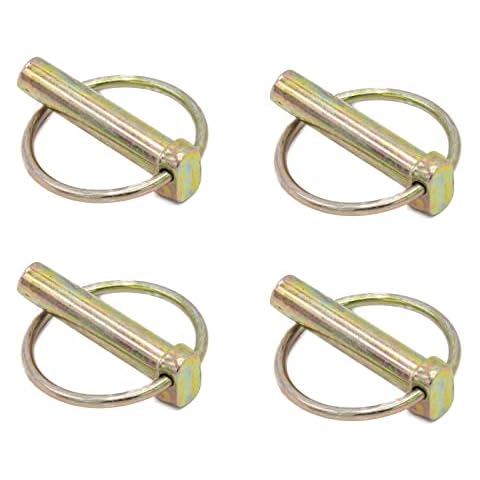 Cheerock 4Pcs Heavy Duty Linch Pin Lock Pin Clips Lynch Pins for Farm Tractors Trailers Trucks Mowers M12 x 45mm Cover
