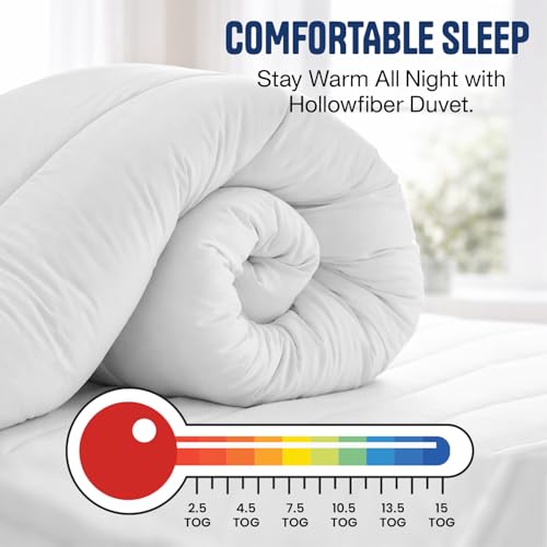 Oxford Homeware Summer Double Duvet 7.5 Tog Anti-Allergy Duvet Double Quilt - Uk Made Duvets - 5