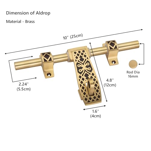 Image of COMPASS Diamod Series Brass Heavy Aldrop for Single Door for Home /Office Door (Coffee Antique, 10 Inch)