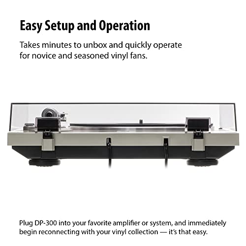 Denon DP-300F Fully Automatic Analog Turntable & Vinyl Record Player with Built-in Phono Equalizer | Turntables for Vinyl Records | Unique Tonearm Design | Hologram Vibration Analysis | Slim Design by Denon - Image 4