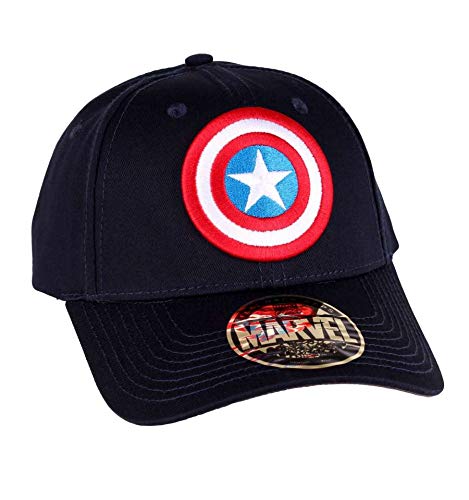 cotton division Capitán América Escudo Logotipo Gorra de béisbol Azul Marvel