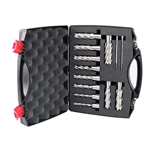 11pcs HSS Annular Cutter Set 7/16 to 1-1/16 Diameter 2inch Cutting Depth 3/4