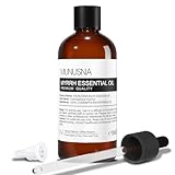 MUNUSNA Myrrh Essential Oil 100ml – 100% Pure Myrrh Oil for Aromatherapy & Diffuser, Skincare, Soap & Candle Making – Amber Glass Bottle with Glass Dropper - Image 1