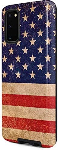 Skinit Pro Phone Case Compatible with Galaxy S20 - Distressed American Flag Design