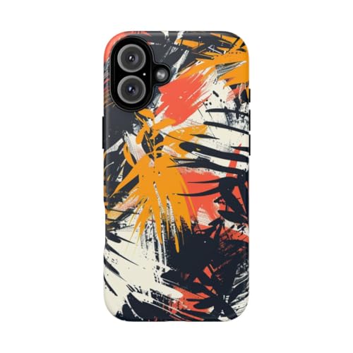 Coque rigide iPhone 16 Plus mate orange texture fine anti-traces