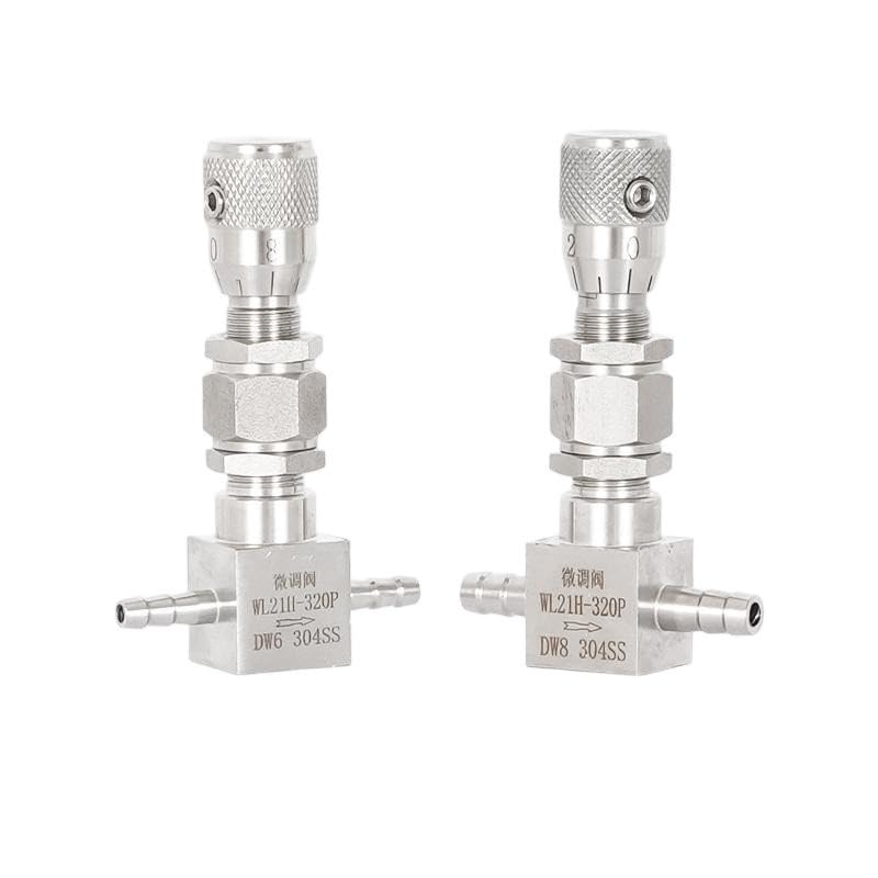 Zawór iglicowy prosty i kątowy ze stali nierdzewnej 304, króciec do węża 4–12 mm do mikroregulacji dozowania gazu wodnego(12mm,SUS316L,Straight)