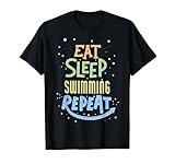 Photo Gallery eat sleep swimming repeat - nuotatore maglietta Photo Gallery eat sleep swimming repeat - nuotatore maglietta