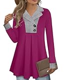 【Warme Tipps】 Damit der Damen Tunika Pullover zu deiner Figur passt, Wir empfehlen Ihnen, sich vor der Bestellung auf das Bild oder die Produktinformation für Größe zu beziehen. vielen Dank.