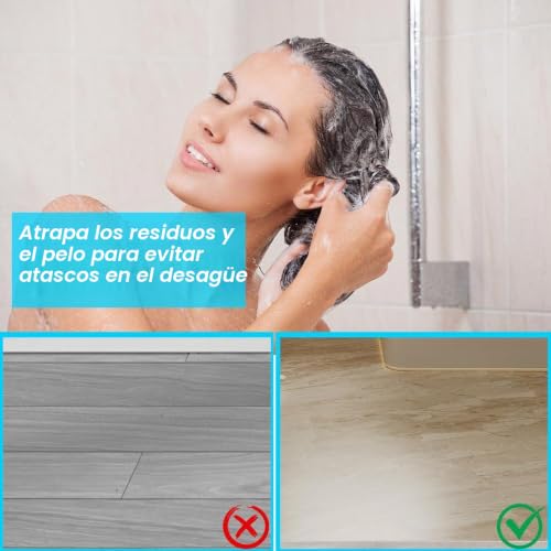 Miniatura 4 de Silicona Protector De Drenaje, 2 Pcs Coladores Con Ventosas Fuertes, Cubierta De Desagüe De Ducha - Filtro Para Fregadero, Cocina Y Baño Blanco