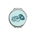 Flank Sketch Animal l Animal Hand Compact Mirror Round Portable Pocket Glass