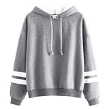 Minetom Women's Autumnn Fashion Long Sleeve Pullover Harry Potter Glasses Prints Hoodies Hooded Sweatshirt Sweater Tops Gray US 10