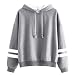 Minetom Women's Autumnn Fashion Long Sleeve Pullover Harry Potter Glasses Prints Hoodies Hooded Sweatshirt Sweater Tops Gray US 14