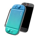 tomtoc Switch 2 ケース Nintendo スイッチ2 2025年モデル専用 スリム 全面保護 キャリングケース ハードケース 耐衝撃 ポーチ ゲームカード12枚収納 ネオンブルー