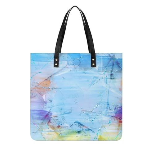 Sac à main shopper en couleur artistique grand tote bag en toile souple