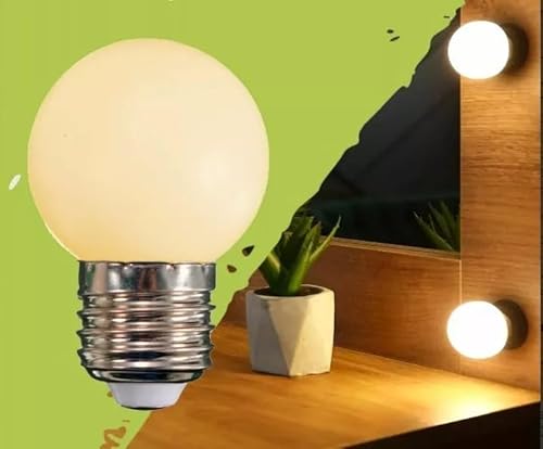 Kit 10 Lâmpada Bolinha Mini Bulbo Led 1w E27 Luz E Decoração 220V