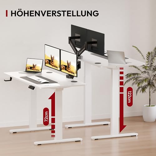 SANODESK Höhenverstellbarer Schreibtisch mit EINTEILIGER Tischplatte – Ansicht 5