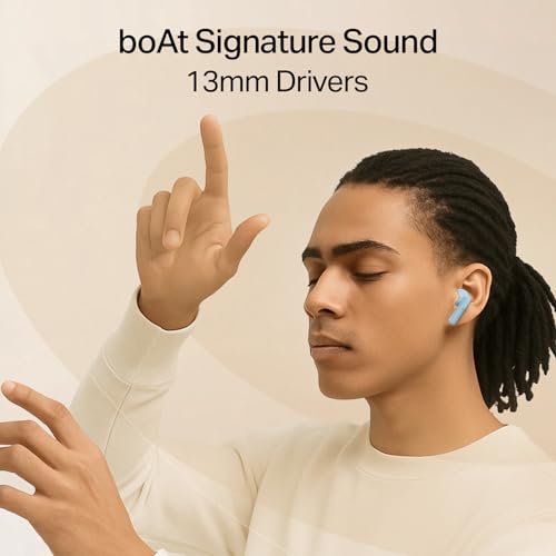 Image of Boat Airdopes Ace Gen 2 TWS Earbuds with 45H Battery, 4Mics ENx Tech, ASAP Charge, 13mm Drivers, 50 ms Low Latency, IPX5, Bluetooth Earbuds, TWS Ear Buds Wireless Earphones with mic (Mystic Blue)