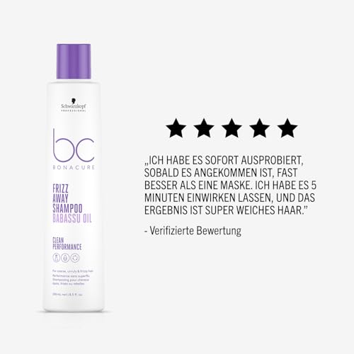 Schwarzkopf Professional Bonacure Frizz Away Shampoo für widerspenstiges Haar