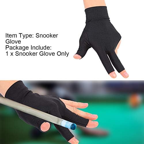 Snooker Glove,Left Hand Snooker Glove,Snooker Billiard Pool Gloves Left Hand, 3 Fingers Billiard Glove Snooker Cue Gloves Spandex Glove Pool Glove Left Hand Billiard Accessories for Man Woman