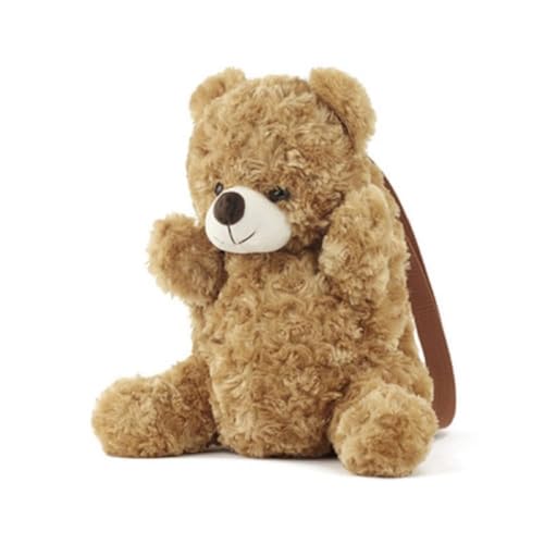 Image of Women Animal Teddy Bear Plush Backpack with Adjustable Straps (BB)