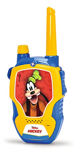 Dickie Toys – Walkie Talkie Disney Mickey Mouse 2 Funkgeräte, speziell für Kinder ab 4 Jahren entwickelt, bis zu 100 m Reichweite, Spielzeug-Funkgeräte
