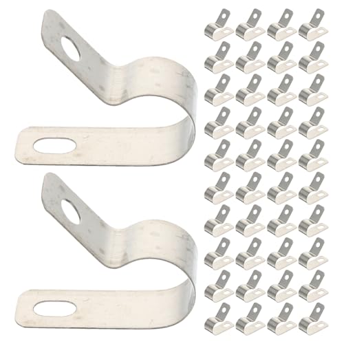 OSALADI Lot de 200 Clips de Câble en Acier Inoxydable Attaches de Câble Métalliques Électriques Organisateur Fil pour Maison Bureau et Installation Électrique