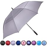 NOOFORMER 62 Inch Automatic Open Windproof Waterproof Golf Umbrella Extra Large Oversize Double Cano
