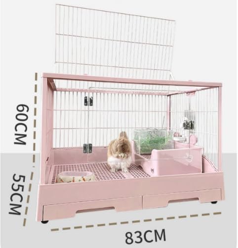 Amazon | Rosoy 83*55*60CMウサギ ケージ 前面に透明アクリル