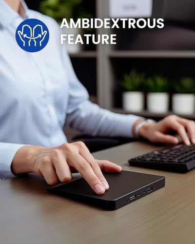 Image of Perixx PERIPAD-706 [Firmware Updated] Wireless Slim Touchpad for Windows System - Multi-Device Bluetooth and 2.4G RF Connectivity - Rechargeable via USB-C - Large Size 5.31x4.57x0.55 Inches - Black