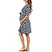 Mother Bee Women's Knee Length Wrap Dress with Belt - Made in...