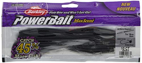Berkley ワーム パワーベイト マックスセント マグナムヒットワーム 7インチ ブラック PBMSHW7-BL