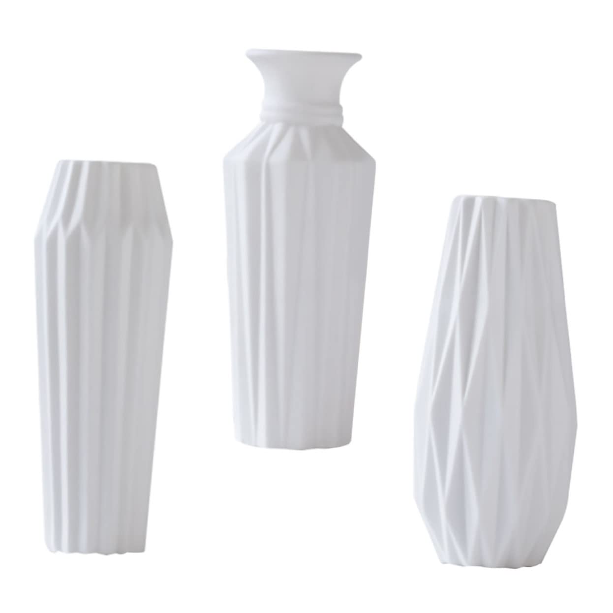 Cabilock 3-teiliges Keramik-blumenvasen-Set Schlichtes Design Tischdekoration Vase Für Zuhause Getrockneter Blumenarrangementtopf