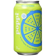 Poppi Ginger Lime Prebiotic Soda, 12 Fl Oz Pack of 12