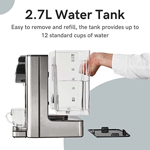 Instant Hot Water Dispenser, 2600W, 2.7L Tank with Fast Boil, Variable Dispense, Adjustable Temperature, Boil Dry & Overheat Protection - Image 5