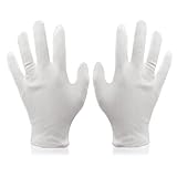 WINOMO 8 Pairs Nylon Gloves Work Glove White