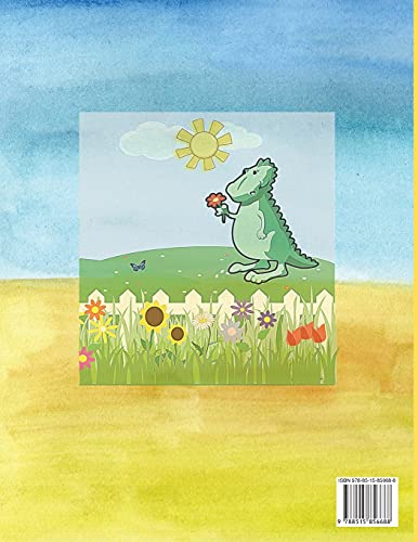 Dinosaurier-Malbuch für Kinder: Ein lustiges Malbuch für Kinder mit 35 großen Seiten zum Ausmalen un