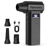 Souffleur avec Affichage et Éclairage : Le souffleur batterie rechargeable est doté d’un écran LED lumineux qui vous informe en un coup d’œil de l’autonomie de la batterie et des réglages de vitesse. Activez la lampe LED intégrée pour nettoyer facilement les recoins sombres et profitez d’un grand confort d’utilisation. Révélez la saleté cachée et laissez chaque surface impeccable. Ce souffleur portatif rechargeable est réutilisable et économique. C’est une alternative durable et économique aux aérosols d’air comprimé traditionnels à usage unique. Adoptez un mode de vie plus sain et plus intelligent avec notre souffleur portable.