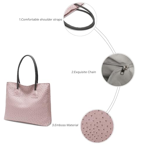 Bolso Tote grande para mujer en cuero vegano miniatura 6